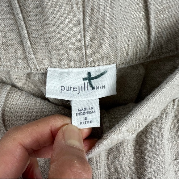 J. Jill Pure Linen 100% Linen CropPant Lagenlook Small Petite - Picture 3 of 7